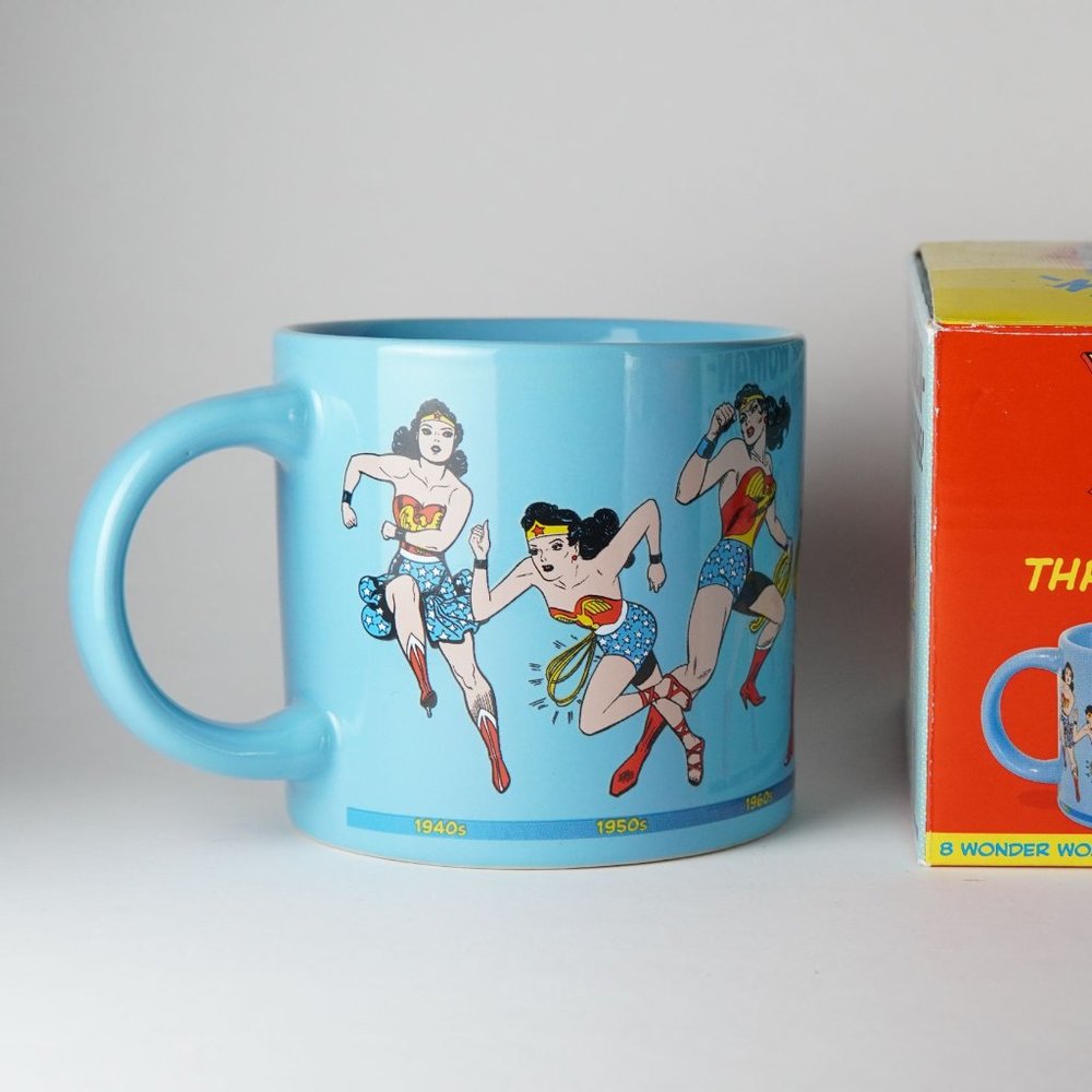 ✨ WONDER WOMAN Through The Years Coffee Mug NIB